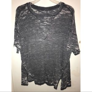 Dark blue cut out shirt